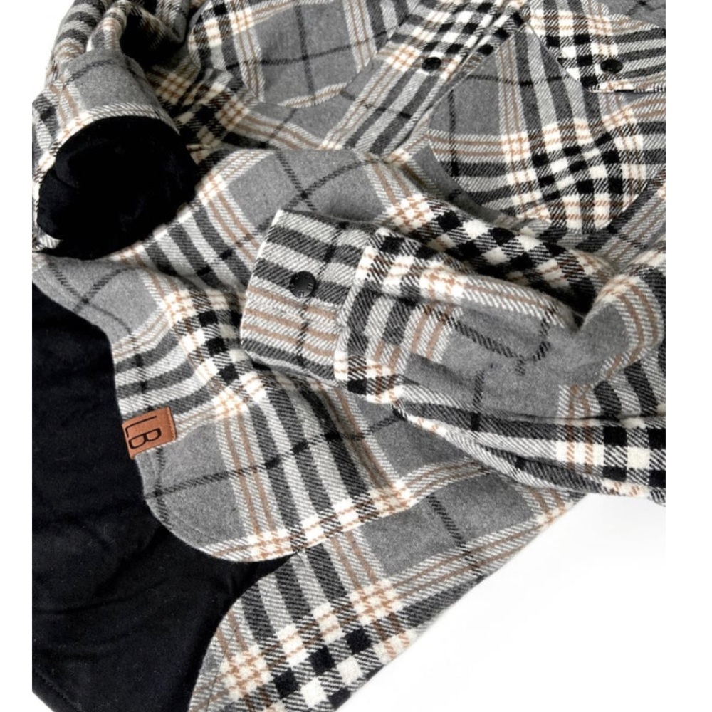 Little Bipsy Adult Flannel Shacket - Ash - Picture 5 of 7